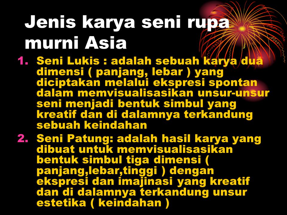 Jenis Jenis Karya Seni Rupa Murni